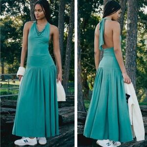 NWT free people Sasha Convertible Maxi Dress in Frosty Spruce  Size: XS, S